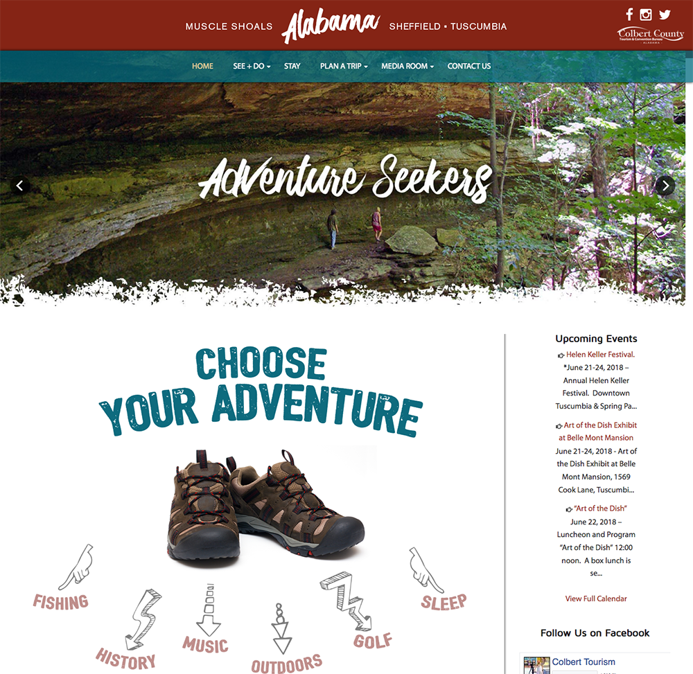 Colbert County Tourism website